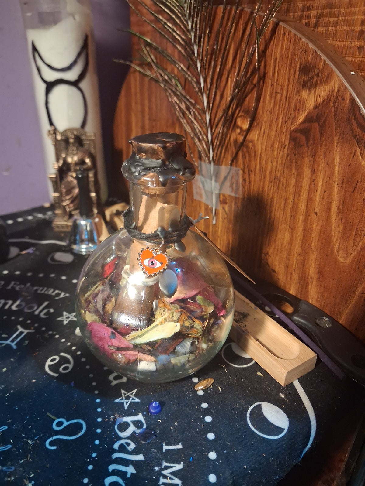 Handmade Wiccan Home Protection Intention Jar. Small
