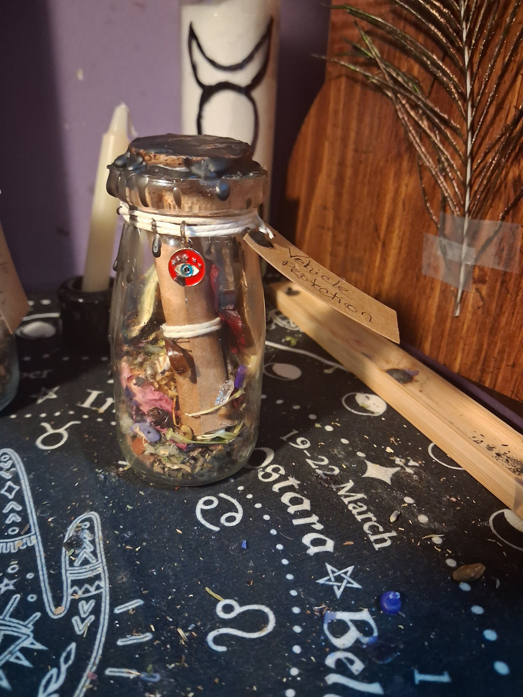 Car Protection Intention Jar | Wicked Lil Wonders Travel Spell