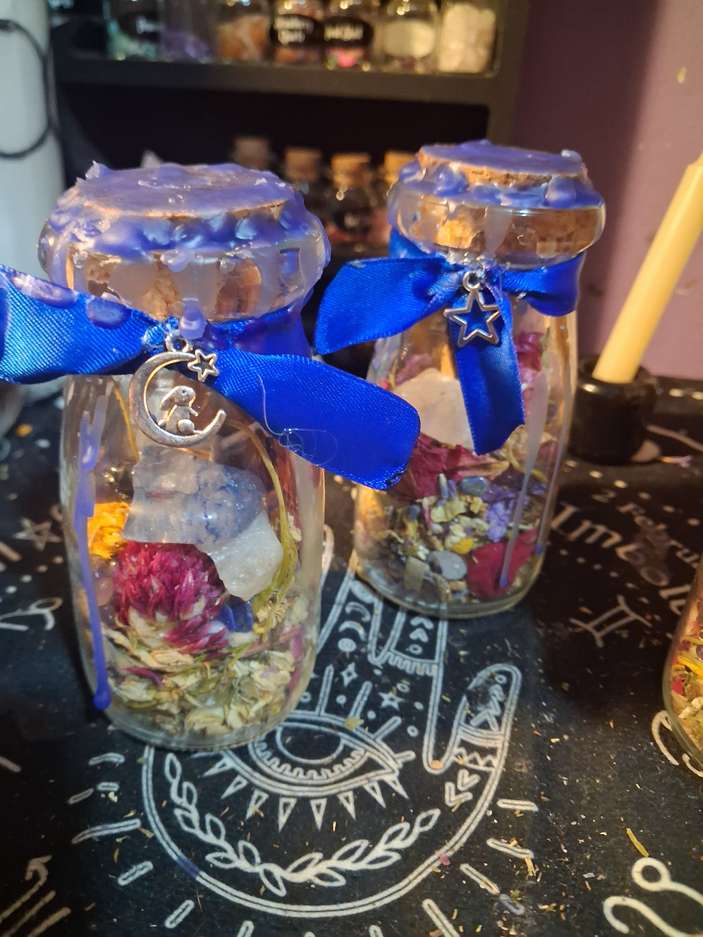 Handmade Wiccan sleep intention jar- small