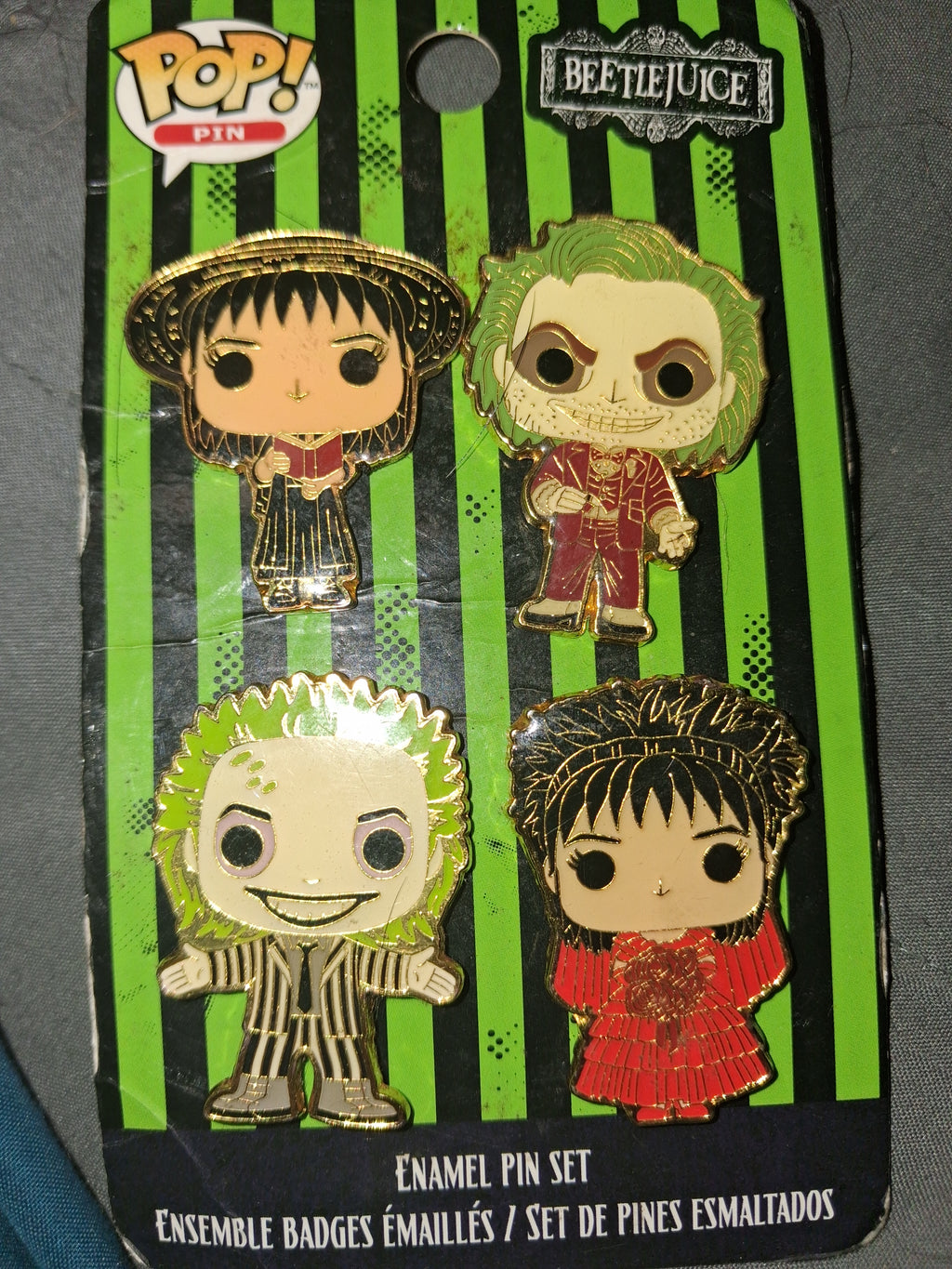 Funko Pop! Beetlejuice 4-Piece Enamel Pin Set – Lydia Deetz & Beetlejuice
