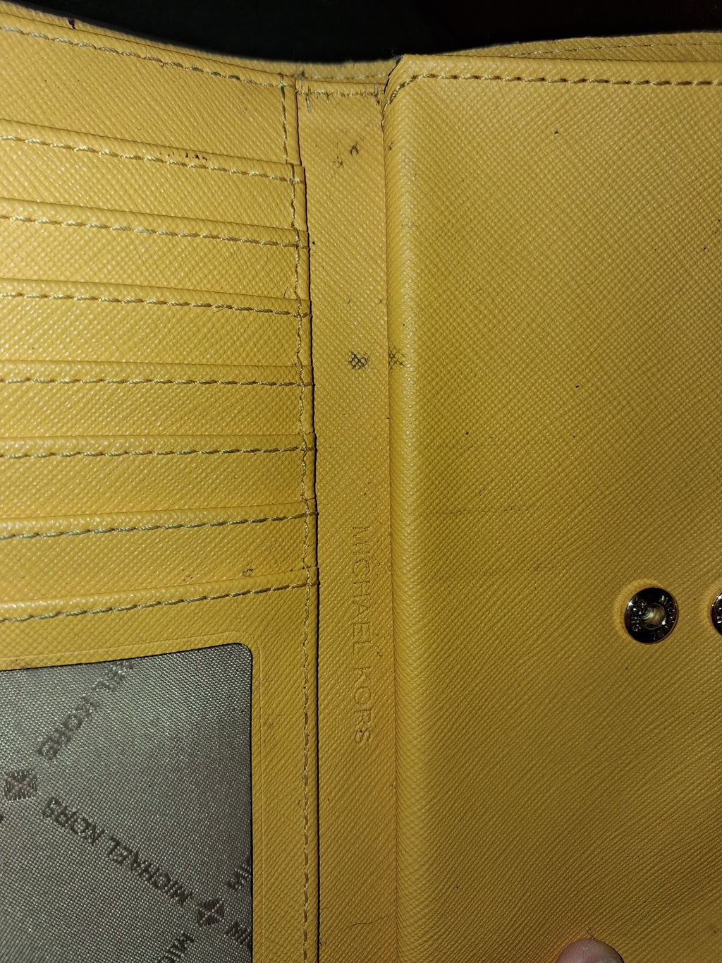 Michael Kors Yellow Saffiano Leather Bifold Wristlet Wallet – Like New-gently used
