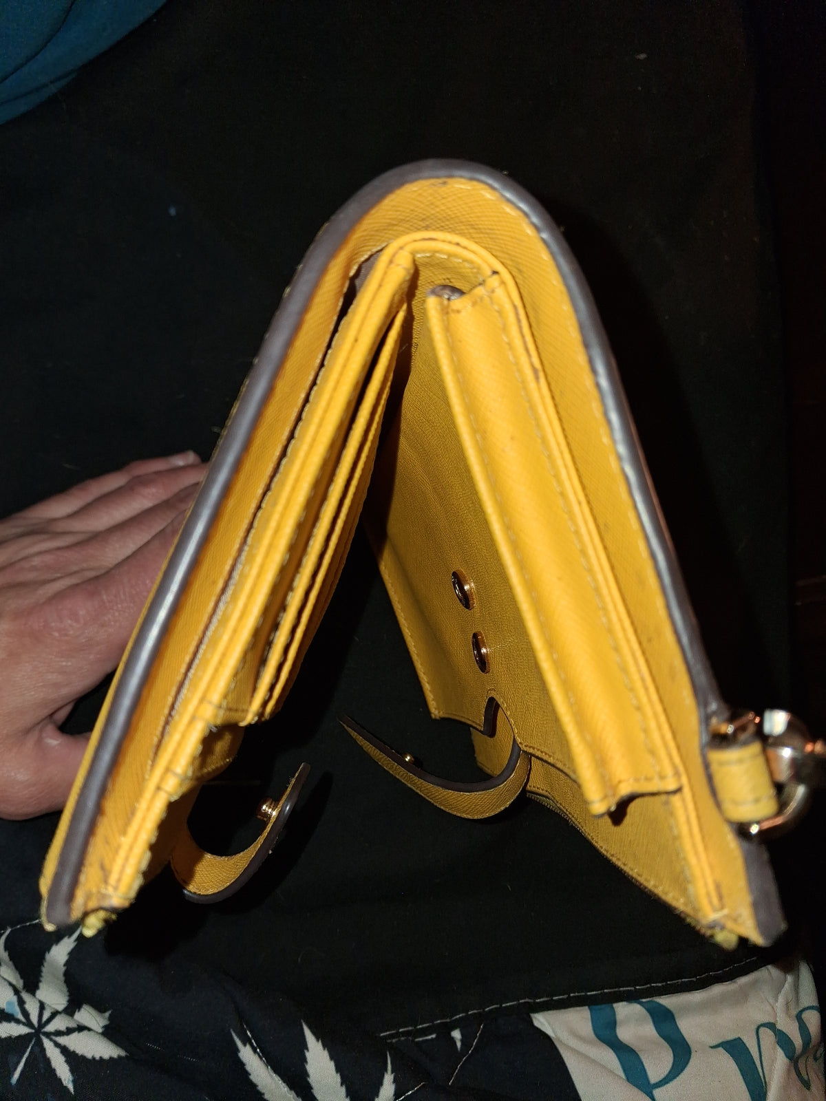 Michael Kors Yellow Saffiano Leather Bifold Wristlet Wallet – Like New-gently used